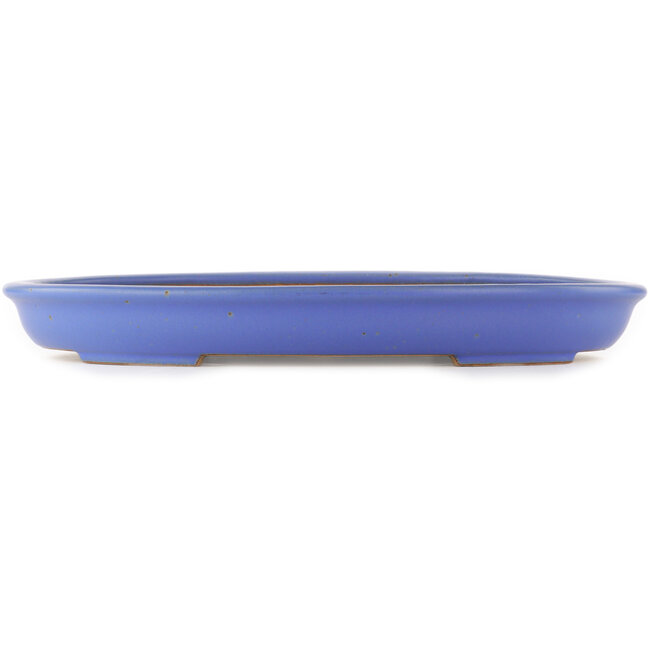 Oval blue bonsai pot by Reiho - 460 x 330 x 50 mm