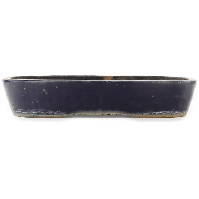 Ovale blauwe bonsai pot van Shuhou - 425 x 330 x 75 mm