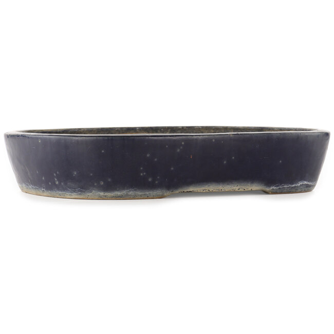 Ovale blauwe bonsai pot van Shuhou - 425 x 330 x 75 mm
