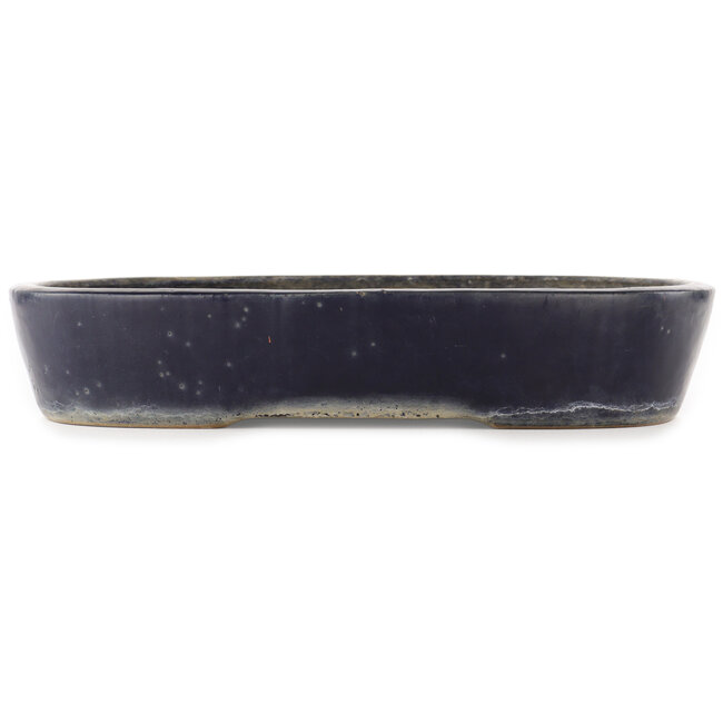 Ovale blauwe bonsai pot van Shuhou - 425 x 330 x 75 mm