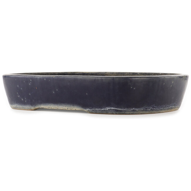 Ovale blauwe bonsai pot van Shuhou - 425 x 330 x 75 mm