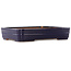 Rectangular blue bonsai pot by Yamafusa - 380 x 280 x 70 mm