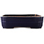 Rectangular blue bonsai pot by Yamafusa - 380 x 280 x 70 mm