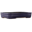 Rectangular blue bonsai pot by Yamafusa - 380 x 280 x 70 mm