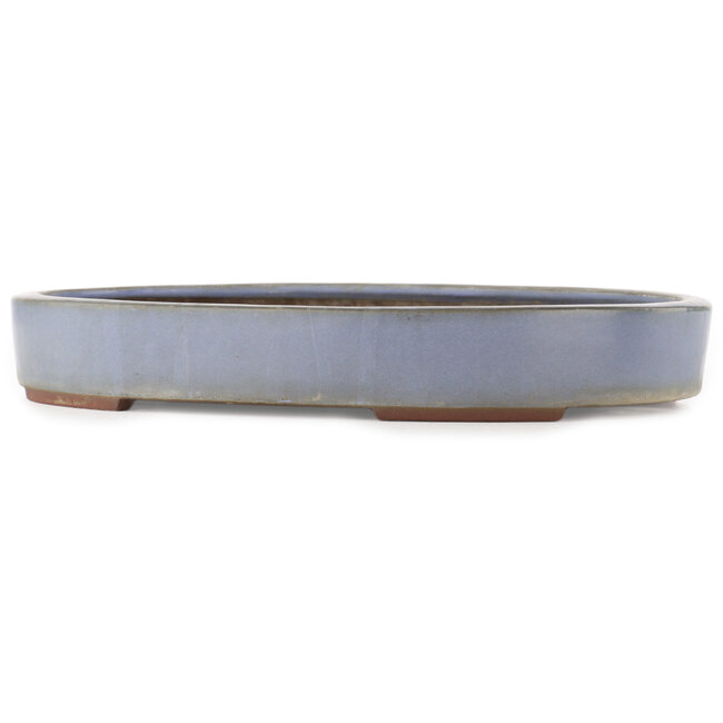 Oval blue bonsai pot by Yamaaki - 405 x 280 x 60 mm