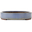 Oval blue bonsai pot by Yamaaki - 405 x 280 x 60 mm