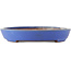 Oval blue bonsai pot by Reiho - 410 x 285 x 40 mm