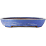 Oval blue bonsai pot by Reiho - 410 x 285 x 40 mm