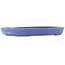 Oval blue bonsai pot by Reiho - 410 x 285 x 40 mm