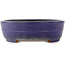 Oval blue bonsai pot by Yamafusa - 350 x 270 x 85 mm