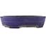 Ovale blauwe bonsai pot van Yamafusa - 350 x 270 x 85 mm