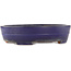 Oval blue bonsai pot by Yamafusa - 350 x 270 x 85 mm