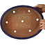 Pot à bonsaï ovale bleu de Yamafusa - 350 x 270 x 85 mm