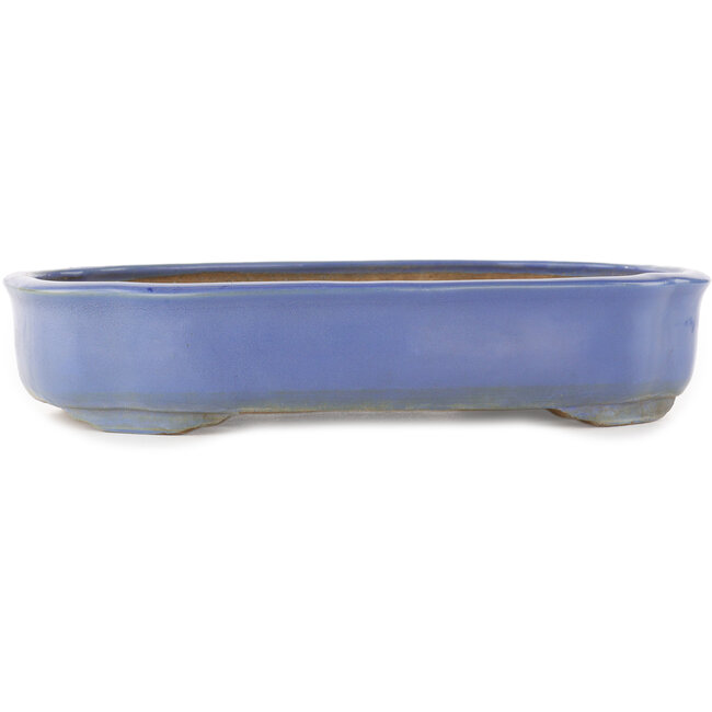 Mokko blue bonsai pot by Shuhou - 350 x 265 x 70 mm