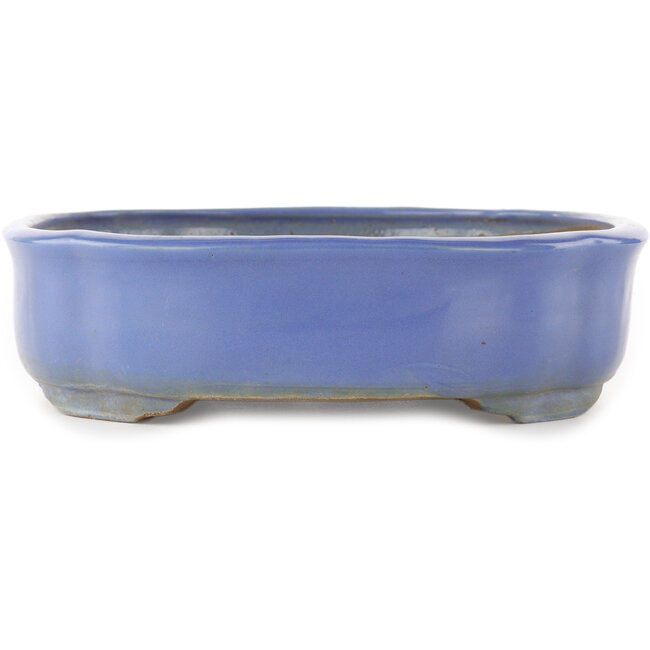Pot à bonsaï bleu Mokko de Shuhou - 350 x 265 x 70 mm
