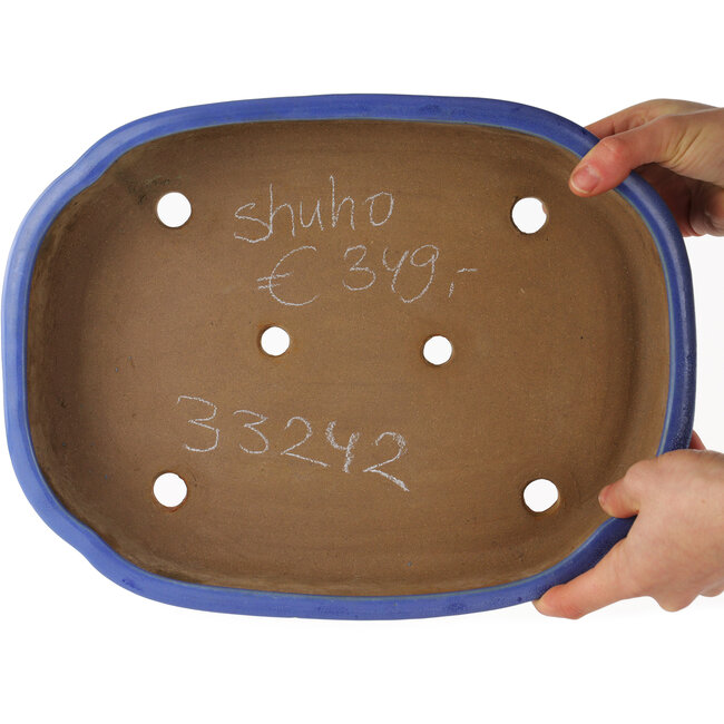 Vaso bonsai blu Mokko di Shuhou - 350 x 265 x 70 mm