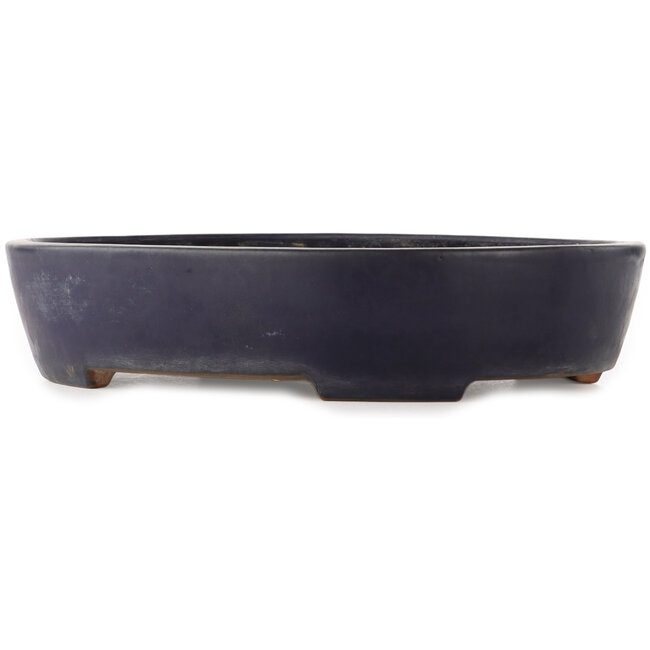 Vaso bonsai ovale blu di Yamafusa - 405 x 310 x 85 mm