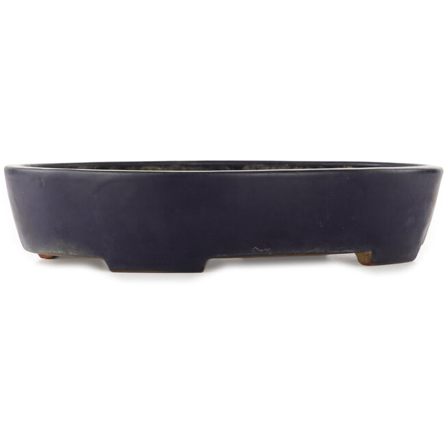 Maceta ovalada azul para bonsái de Yamafusa - 405 x 310 x 85 mm