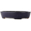 Pot à bonsaï ovale bleu de Yamafusa - 405 x 310 x 85 mm