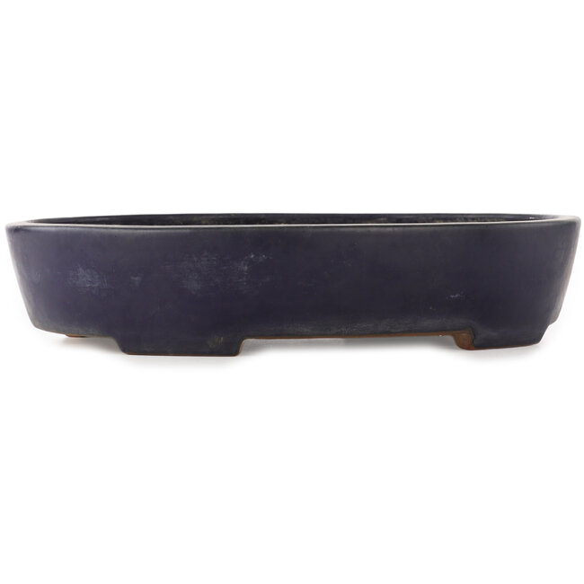 Ovale blauwe bonsai pot van Yamafusa - 405 x 310 x 85 mm