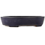 Pot à bonsaï ovale bleu de Yamafusa - 405 x 310 x 85 mm