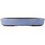Pot à bonsaï ovale bleu de Yamaaki - 290 x 225 x 50 mm