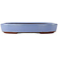 Oval blue bonsai pot by Yamaaki - 290 x 225 x 50 mm