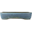 Rectangular blue bonsai pot by Yamafusa - 525 x 380 x 105 mm