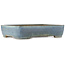 Rectangular blue bonsai pot by Yamafusa - 525 x 380 x 105 mm