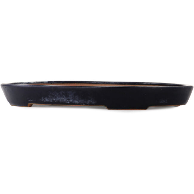Maceta ovalada azul para bonsái de Reiho - 410 x 275 x 45 mm