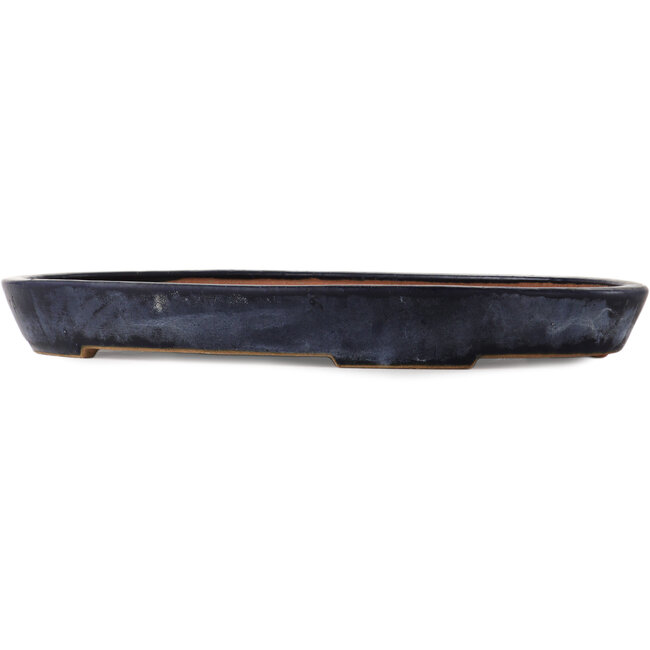 Ovale blauwe bonsai pot van Reiho - 410 x 275 x 45 mm