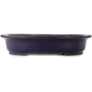 Kakuzan 510 mm oval blue bonsai pot by Kakuzan, Tokoname, Japan