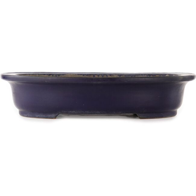 Oval blue bonsai pot by Kakuzan - 510 x 415 x 105 mm