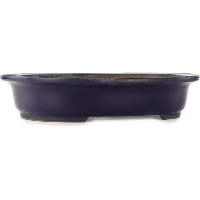 Ovale blauwe bonsai pot van Kakuzan - 510 x 415 x 105 mm