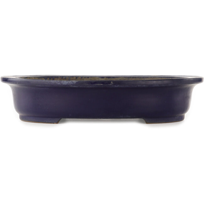 Oval blue bonsai pot by Kakuzan - 510 x 415 x 105 mm