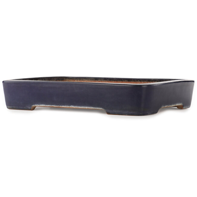 Rechthoekige blauwe bonsai pot van Yamafusa - 410 x 305 x 75 mm
