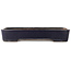 Rectangular blue bonsai pot by Yamafusa - 410 x 305 x 75 mm