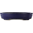 Pot à bonsaï ovale bleu de Yamafusa - 405 x 310 x 80 mm