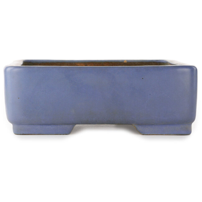 Rechthoekige blauwe bonsai pot van Hattori - 365 x 275 x 95 mm