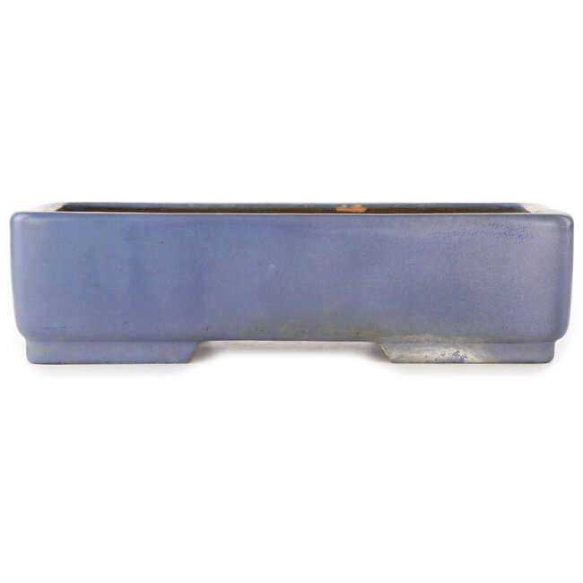 Rechthoekige blauwe bonsai pot van Hattori - 365 x 275 x 95 mm