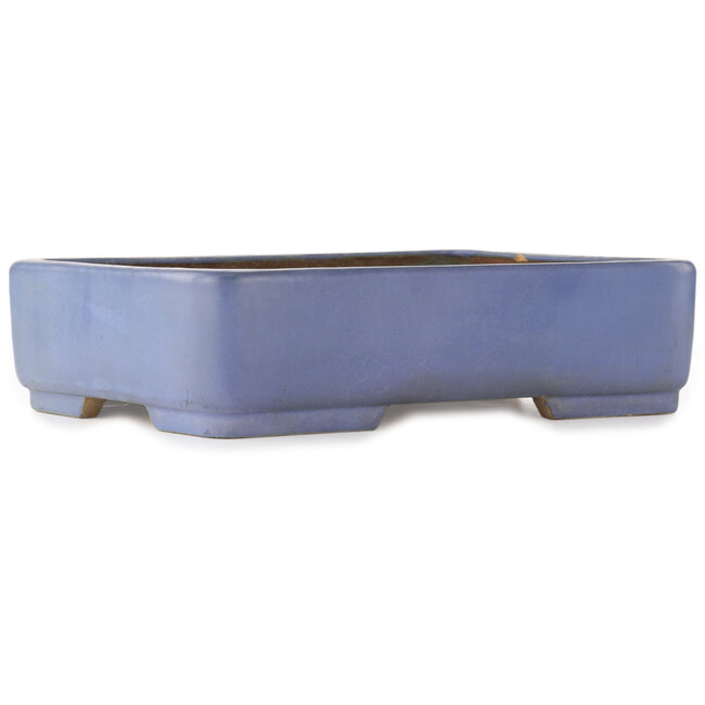 Rechthoekige blauwe bonsai pot van Hattori - 365 x 275 x 95 mm