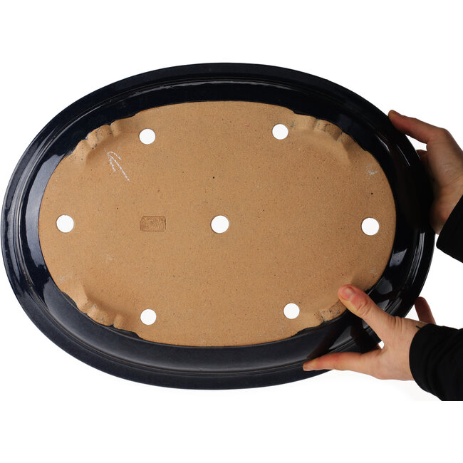 Vaso bonsai ovale blu di Reiho - 425 x 320 x 95 mm