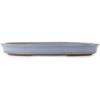 Yamaaki 420 mm oval blue bonsai pot by Yamaaki, Tokoname, Japan