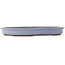 Oval blue bonsai pot by Yamaaki - 420 x 310 x 50 mm