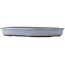 Oval blue bonsai pot by Yamaaki - 420 x 310 x 50 mm