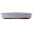 Oval blue bonsai pot by Yamaaki - 420 x 310 x 50 mm