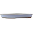 Oval blue bonsai pot by Yamaaki - 420 x 310 x 50 mm