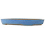 Oval blue bonsai pot by Reiho - 410 x 275 x 40 mm