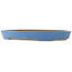 Pot à bonsaï ovale bleu de Reiho - 410 x 275 x 40 mm