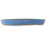 Pot à bonsaï ovale bleu de Reiho - 410 x 275 x 40 mm